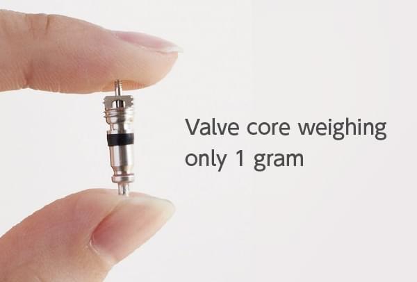 Valve core weighing only 1 gram
