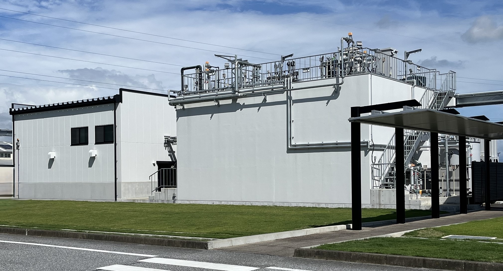 A wastewater treatment facility at the Higashi Ogaki Plant
